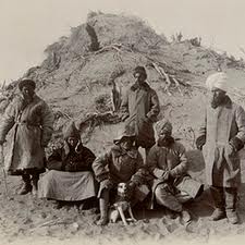 Sir Aurel Stein and his men, somewhere near Lop Nor